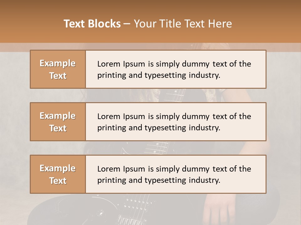 Girl With Guitar PowerPoint Template