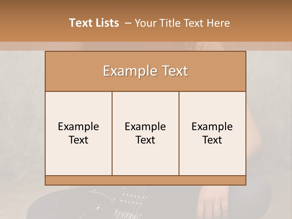 Girl With Guitar PowerPoint Template