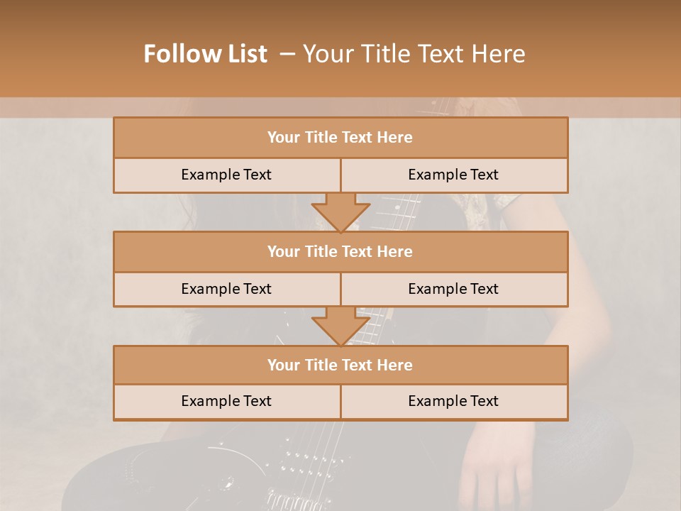 Girl With Guitar PowerPoint Template