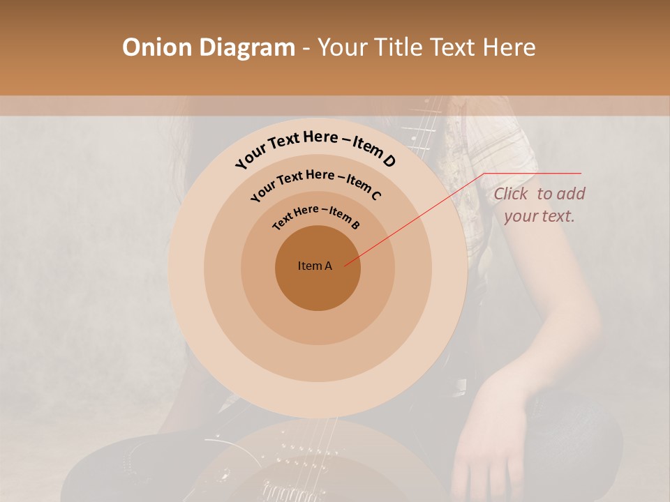 Girl With Guitar PowerPoint Template