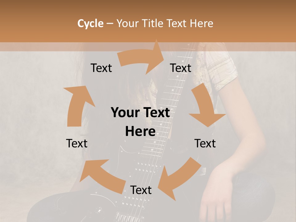 Girl With Guitar PowerPoint Template