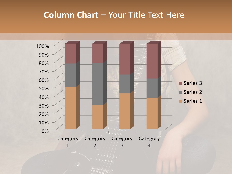 Girl With Guitar PowerPoint Template