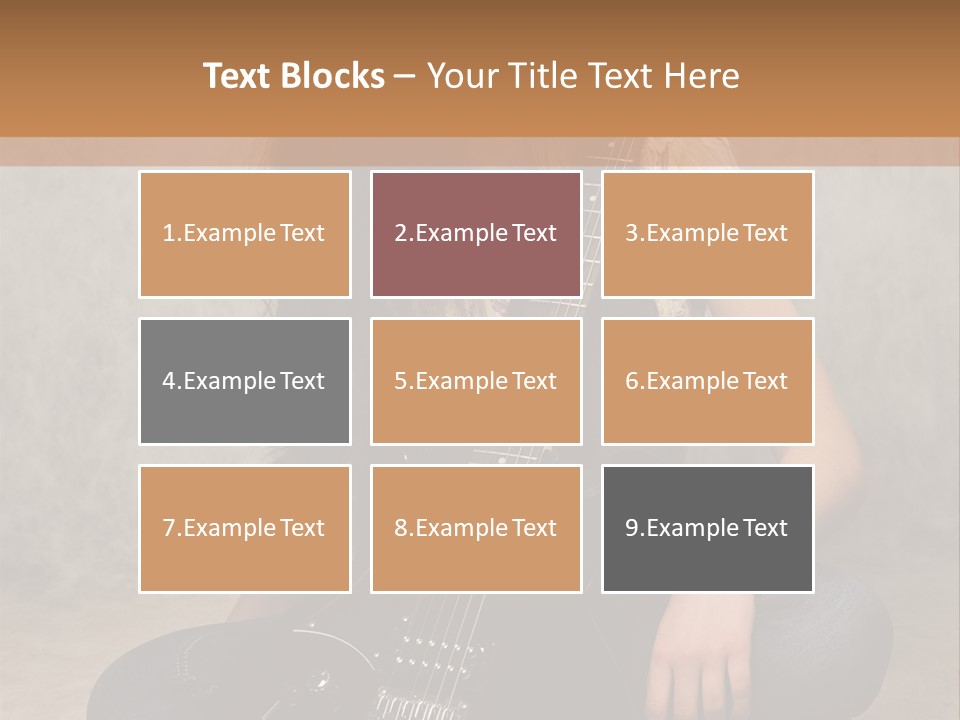 Girl With Guitar PowerPoint Template