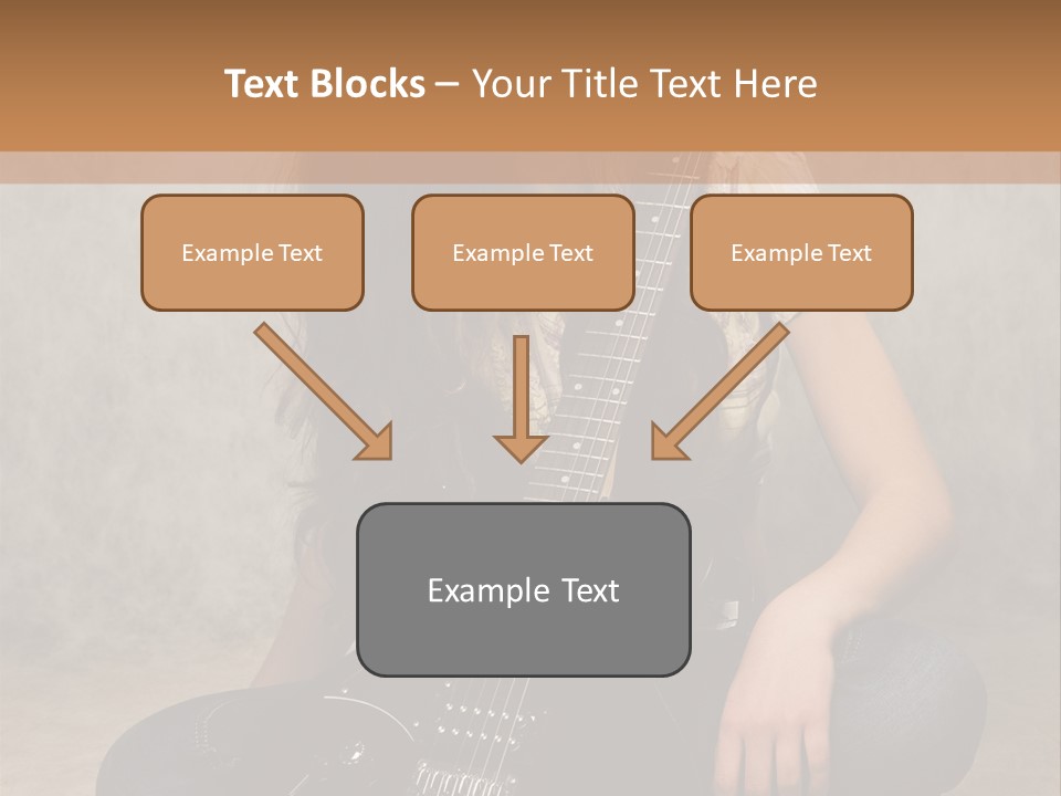 Girl With Guitar PowerPoint Template