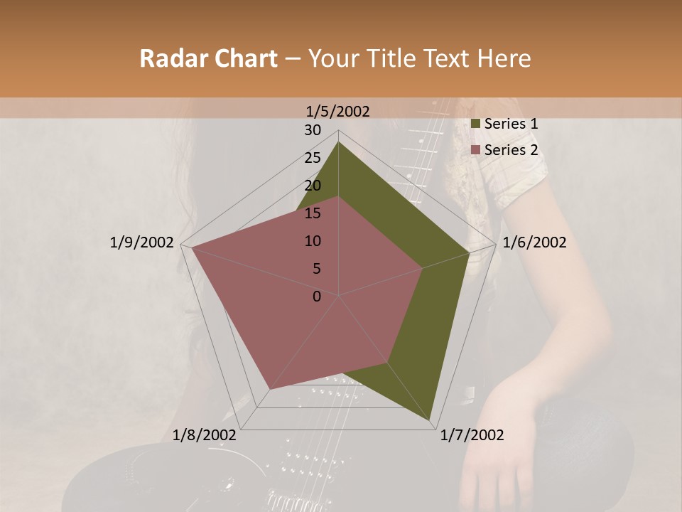 Girl With Guitar PowerPoint Template