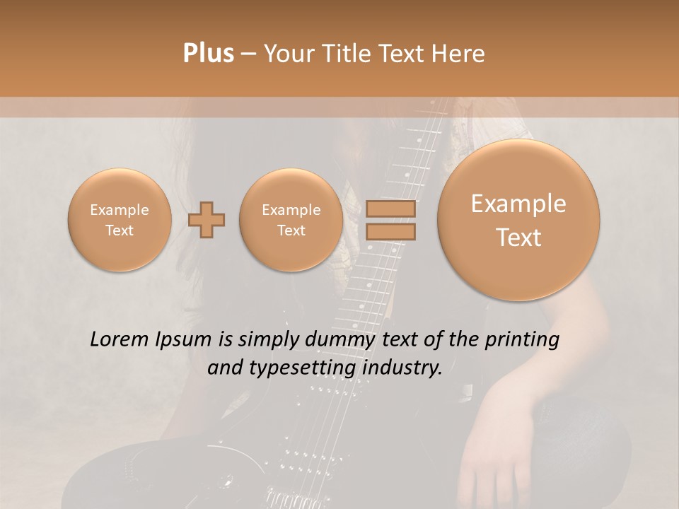 Girl With Guitar PowerPoint Template