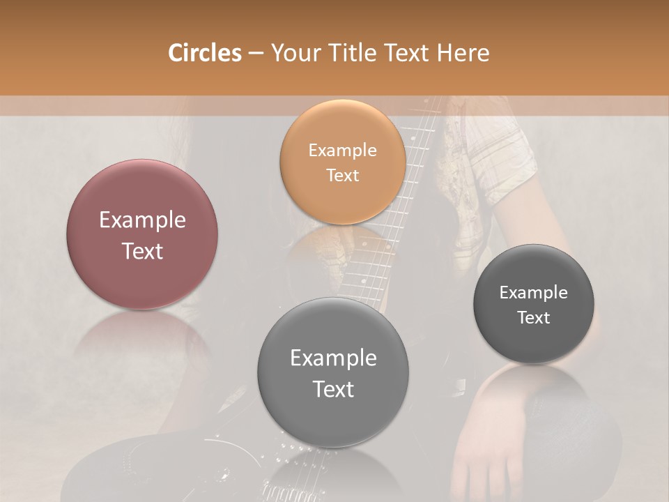 Girl With Guitar PowerPoint Template