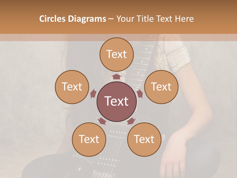 Girl With Guitar PowerPoint Template