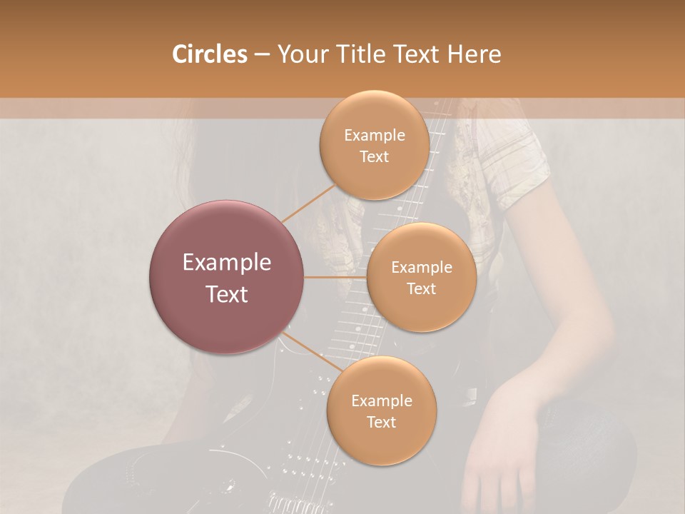 Girl With Guitar PowerPoint Template