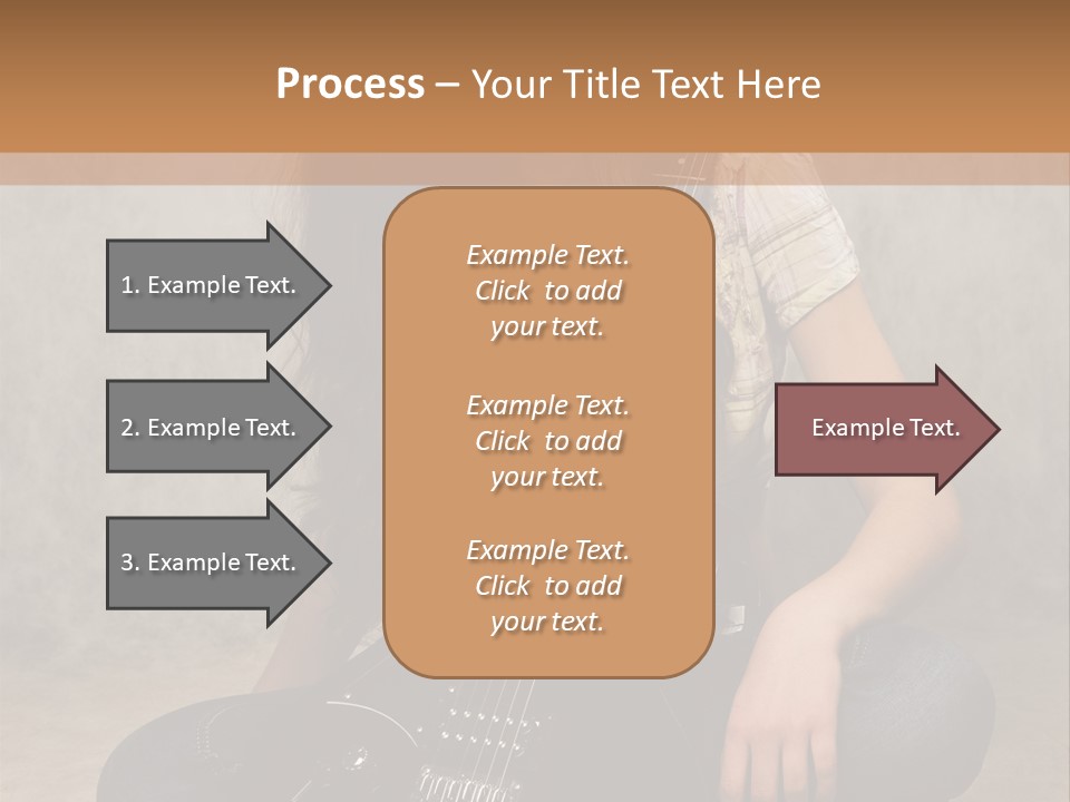 Girl With Guitar PowerPoint Template
