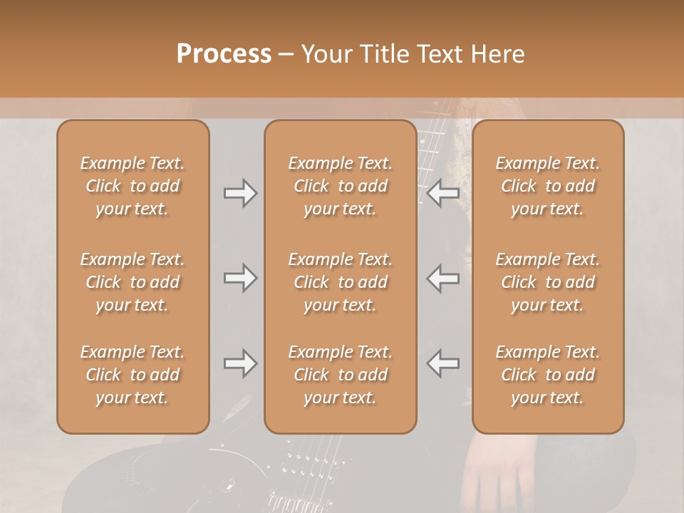 Girl With Guitar PowerPoint Template