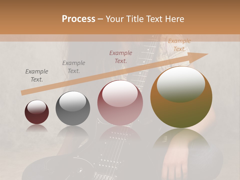 Girl With Guitar PowerPoint Template