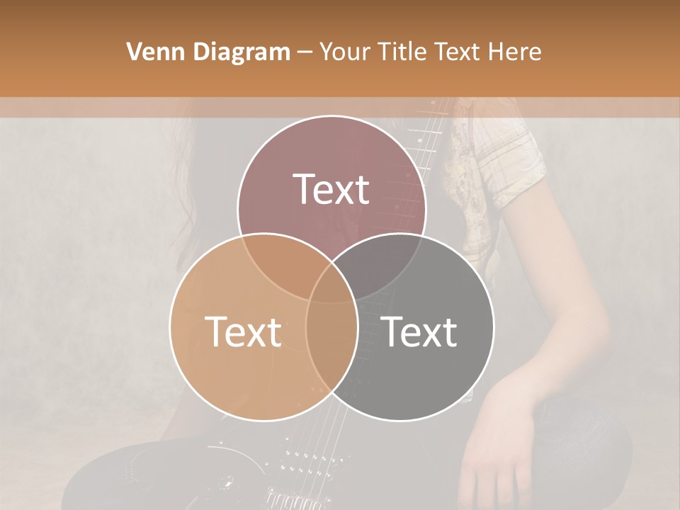 Girl With Guitar PowerPoint Template