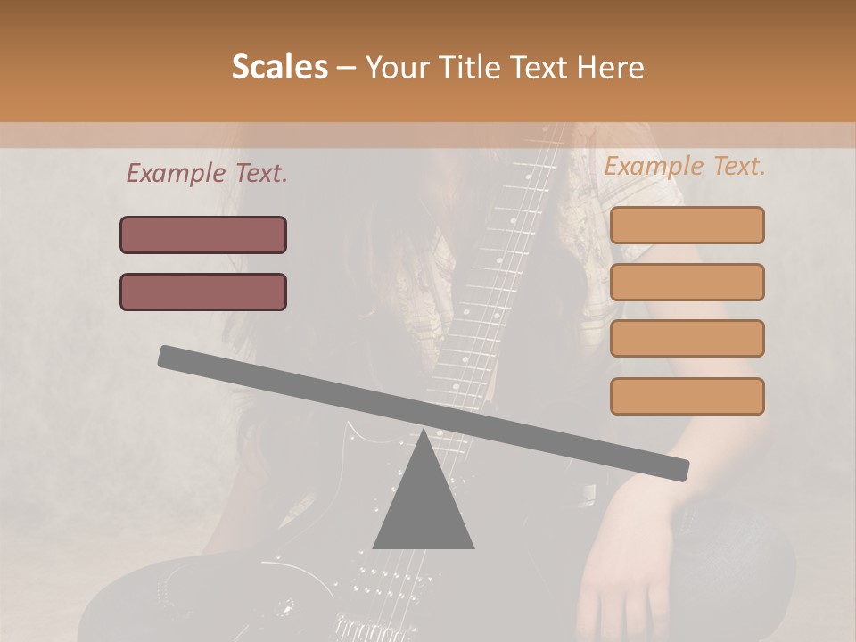 Girl With Guitar PowerPoint Template