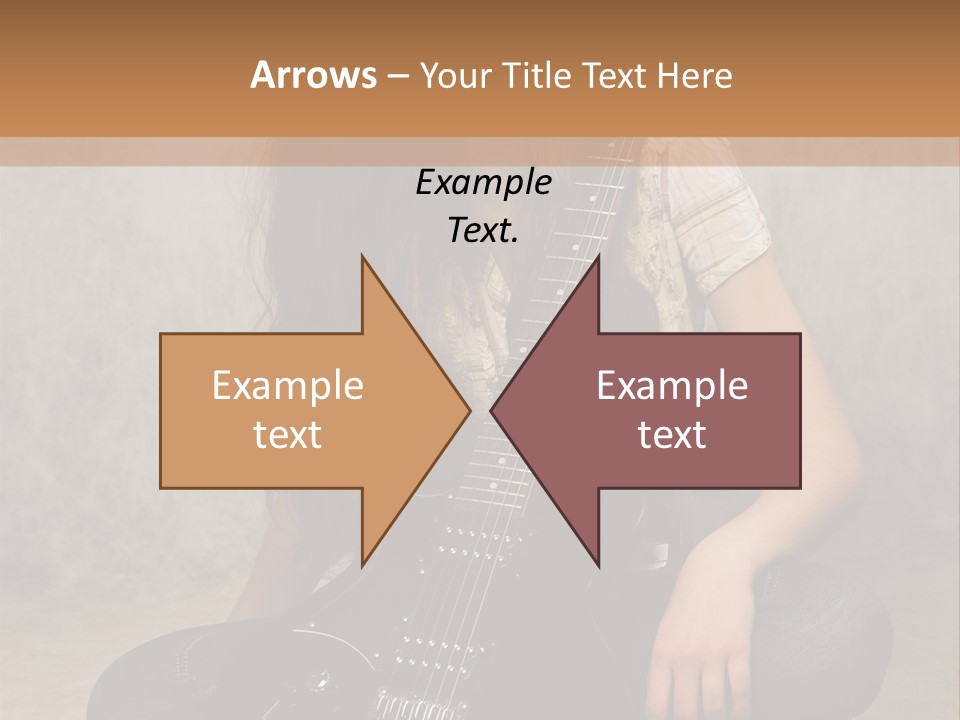 Girl With Guitar PowerPoint Template