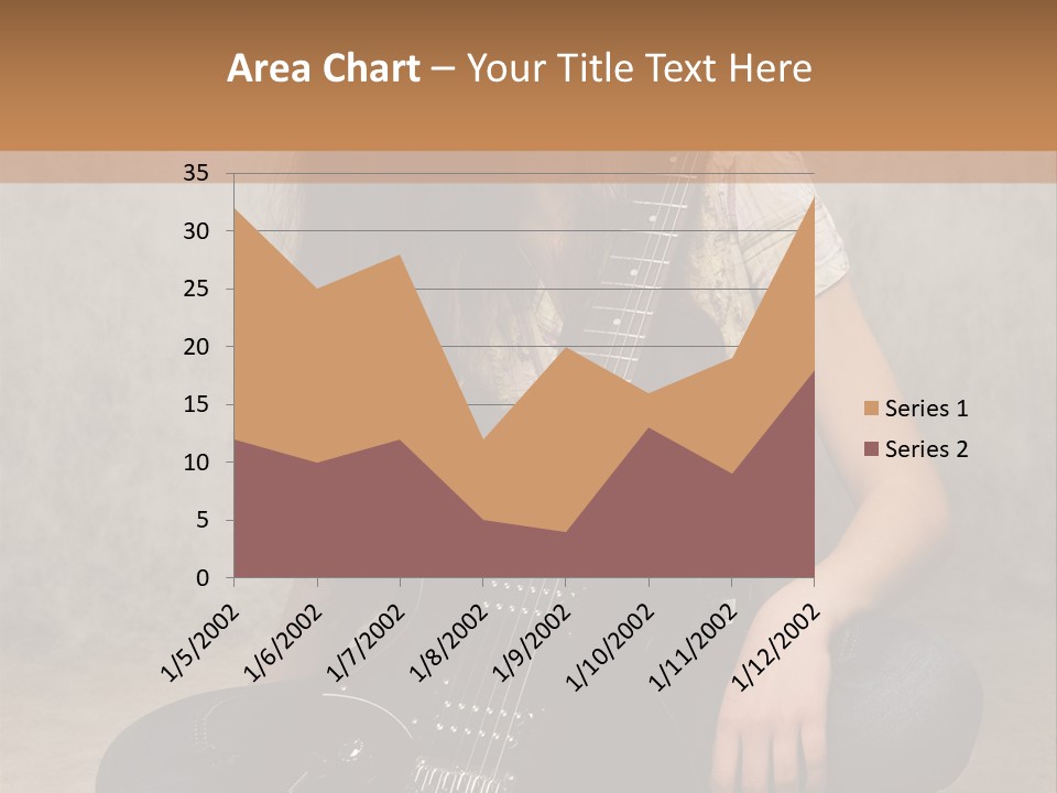 Girl With Guitar PowerPoint Template
