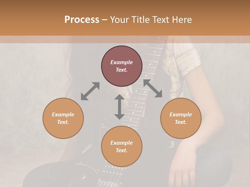 Girl With Guitar PowerPoint Template