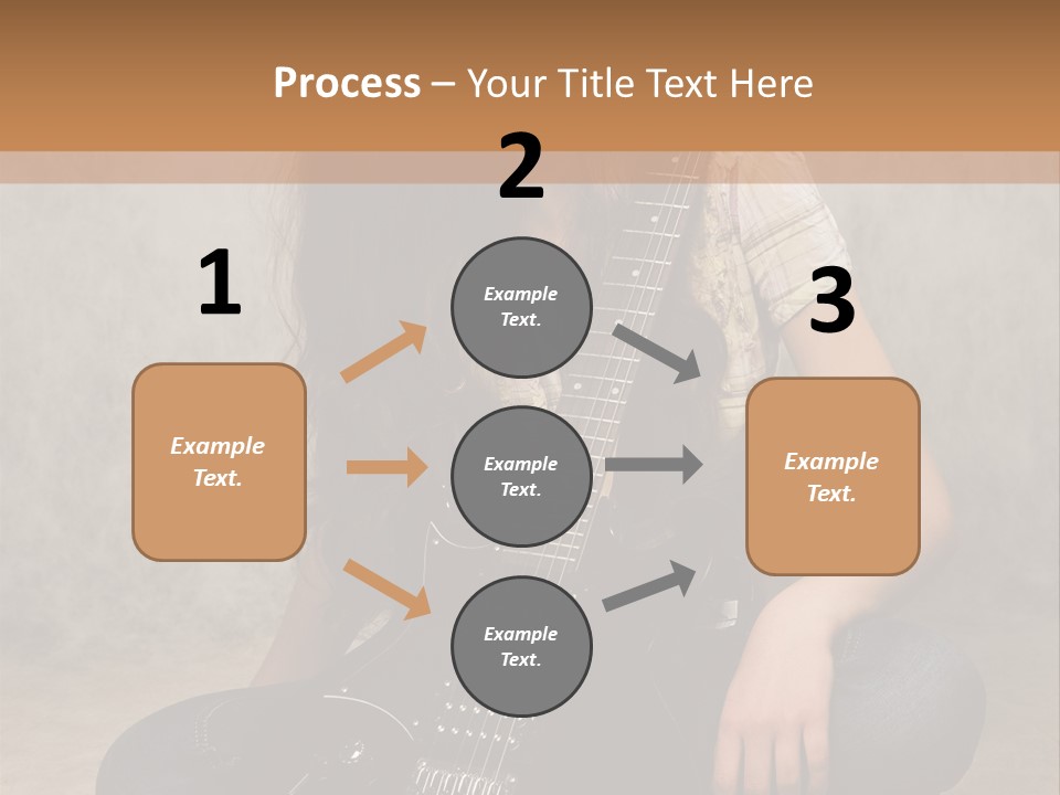 Girl With Guitar PowerPoint Template