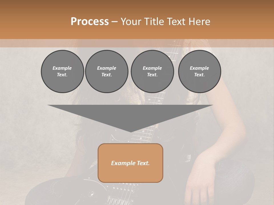 Girl With Guitar PowerPoint Template