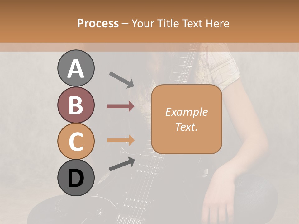 Girl With Guitar PowerPoint Template