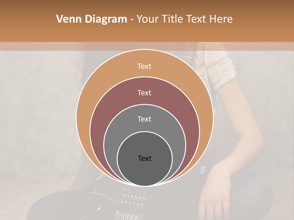 Girl With Guitar PowerPoint Template