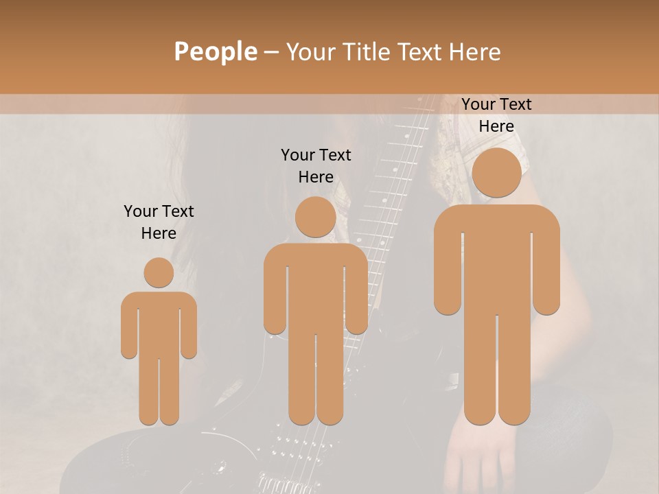 Girl With Guitar PowerPoint Template