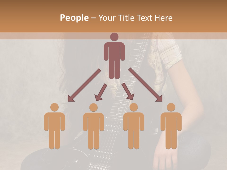 Girl With Guitar PowerPoint Template