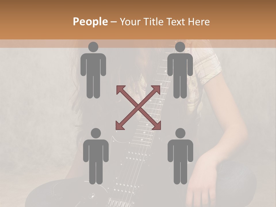 Girl With Guitar PowerPoint Template