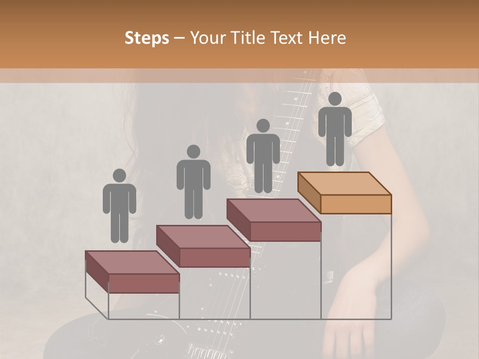 Girl With Guitar PowerPoint Template