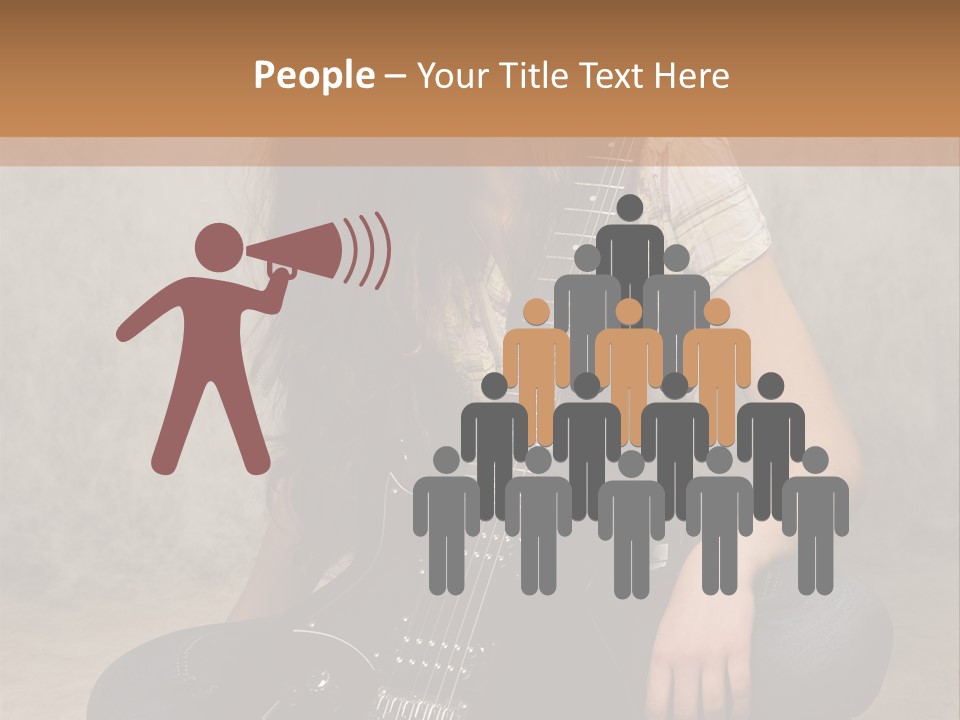Girl With Guitar PowerPoint Template