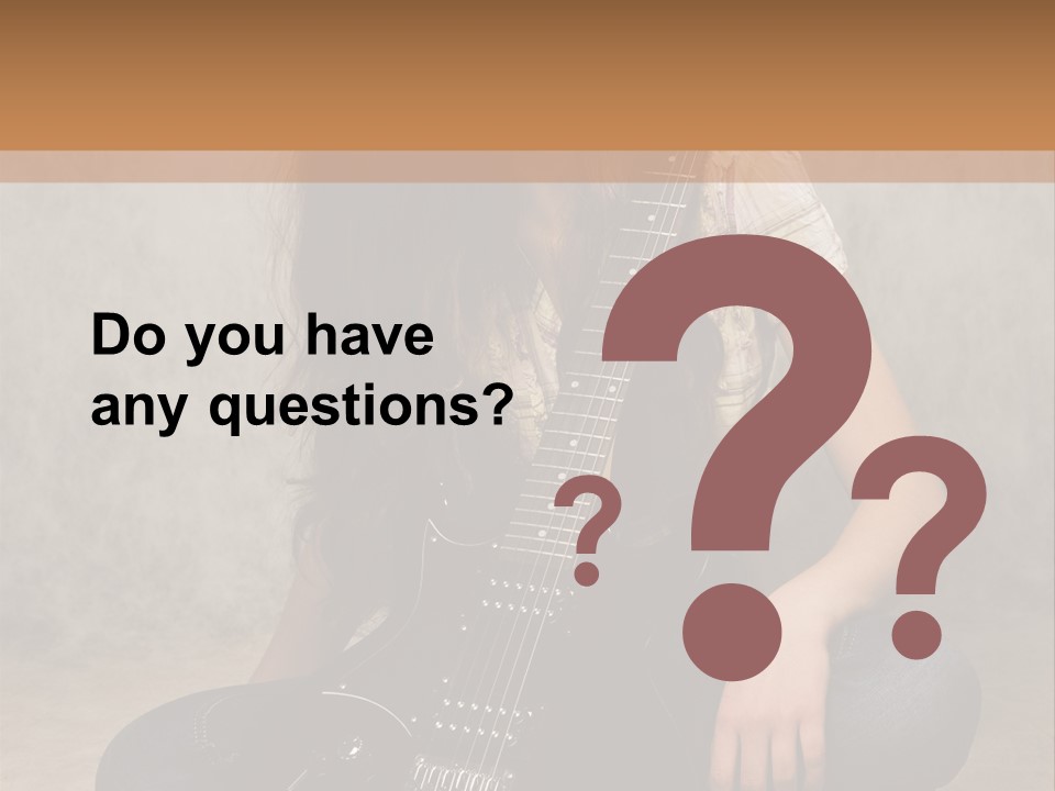 Girl With Guitar PowerPoint Template