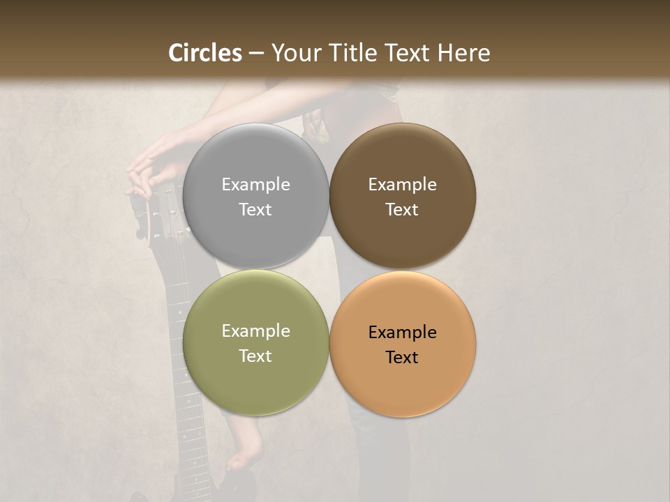 Girl With Guitar PowerPoint Template