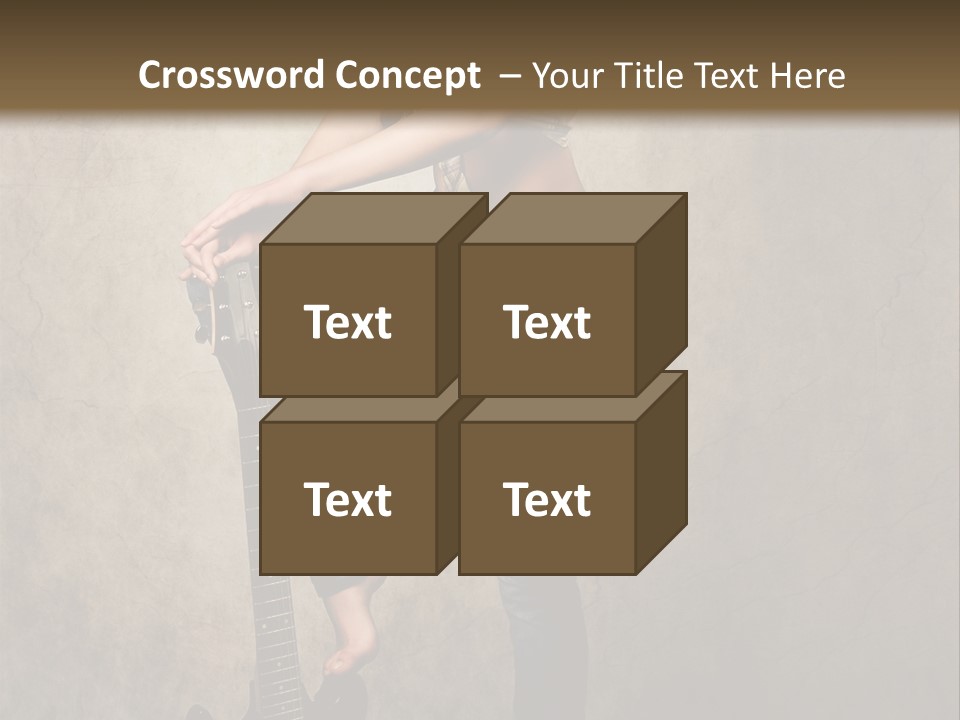 Girl With Guitar PowerPoint Template