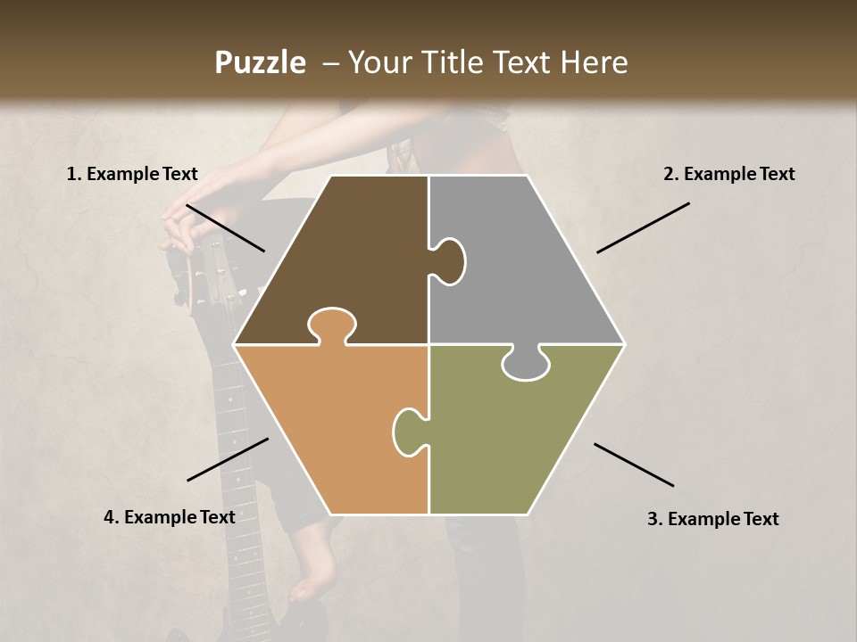 Girl With Guitar PowerPoint Template