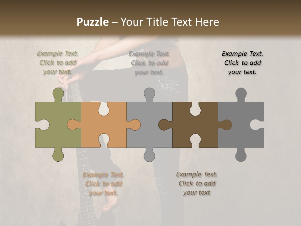 Girl With Guitar PowerPoint Template