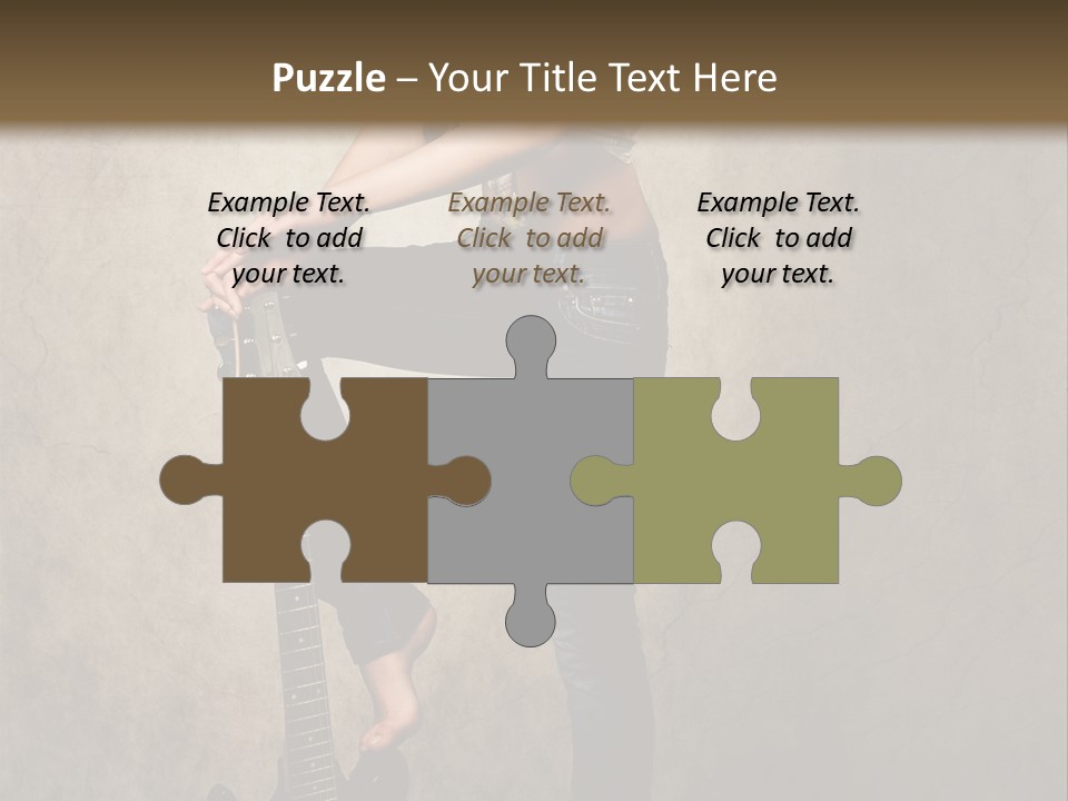 Girl With Guitar PowerPoint Template