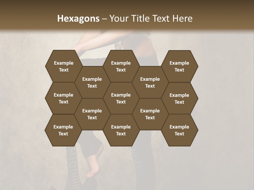 Girl With Guitar PowerPoint Template