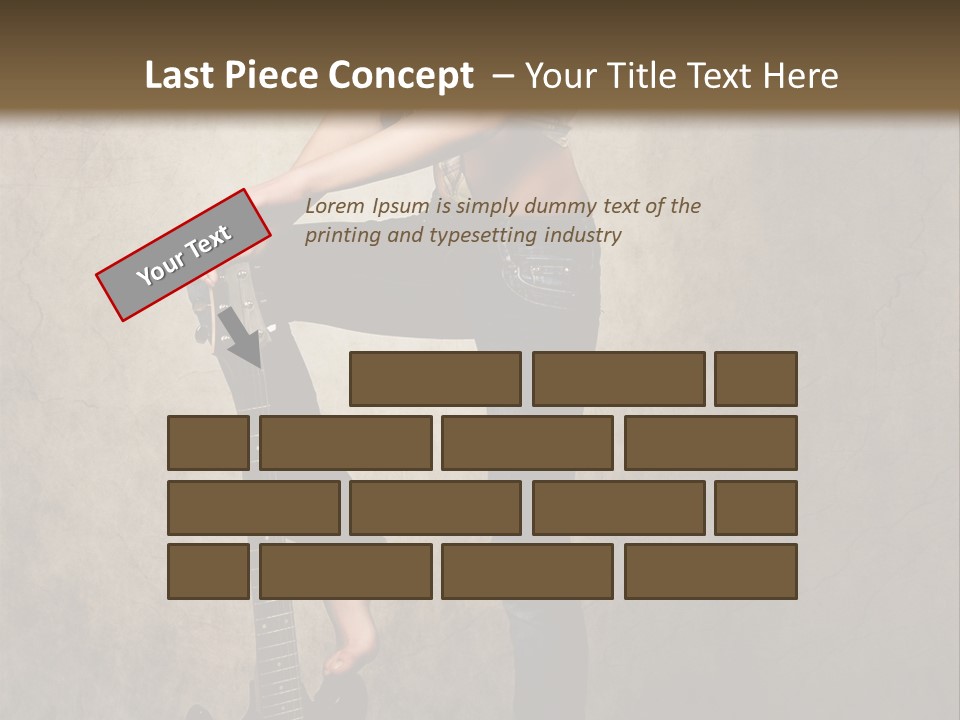 Girl With Guitar PowerPoint Template
