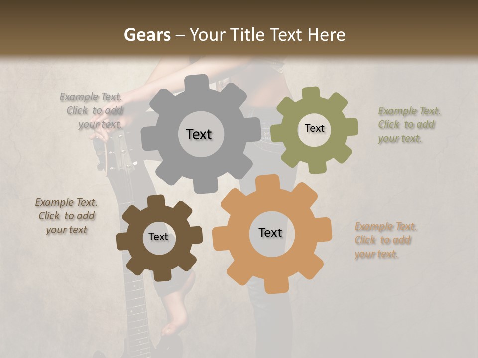 Girl With Guitar PowerPoint Template