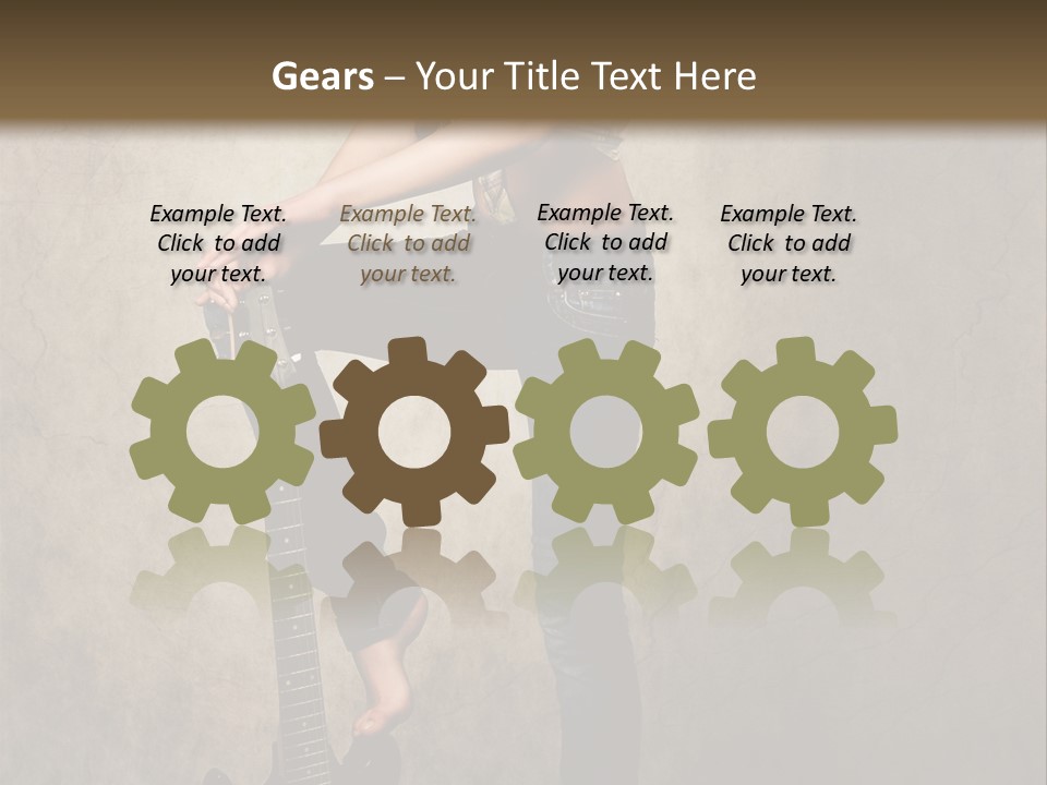 Girl With Guitar PowerPoint Template