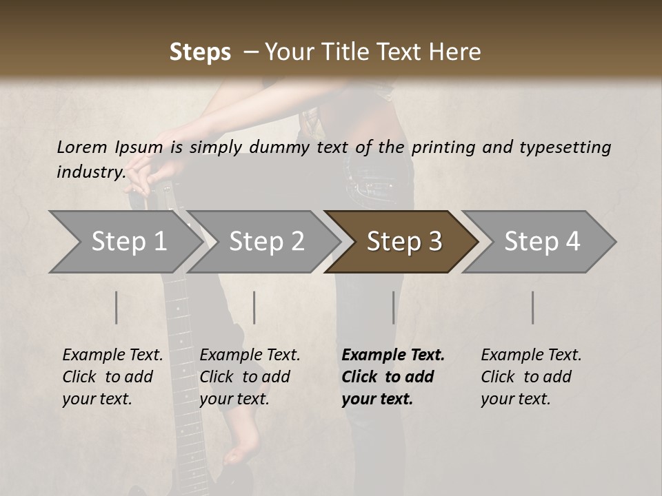 Girl With Guitar PowerPoint Template