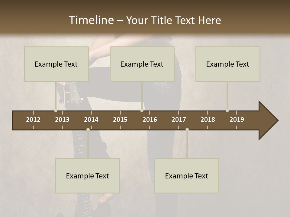 Girl With Guitar PowerPoint Template