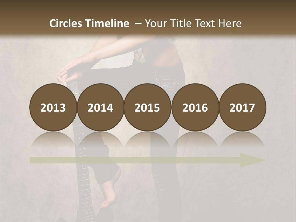 Girl With Guitar PowerPoint Template