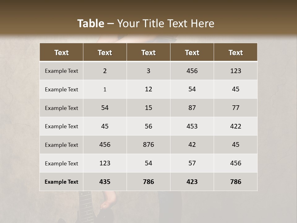 Girl With Guitar PowerPoint Template