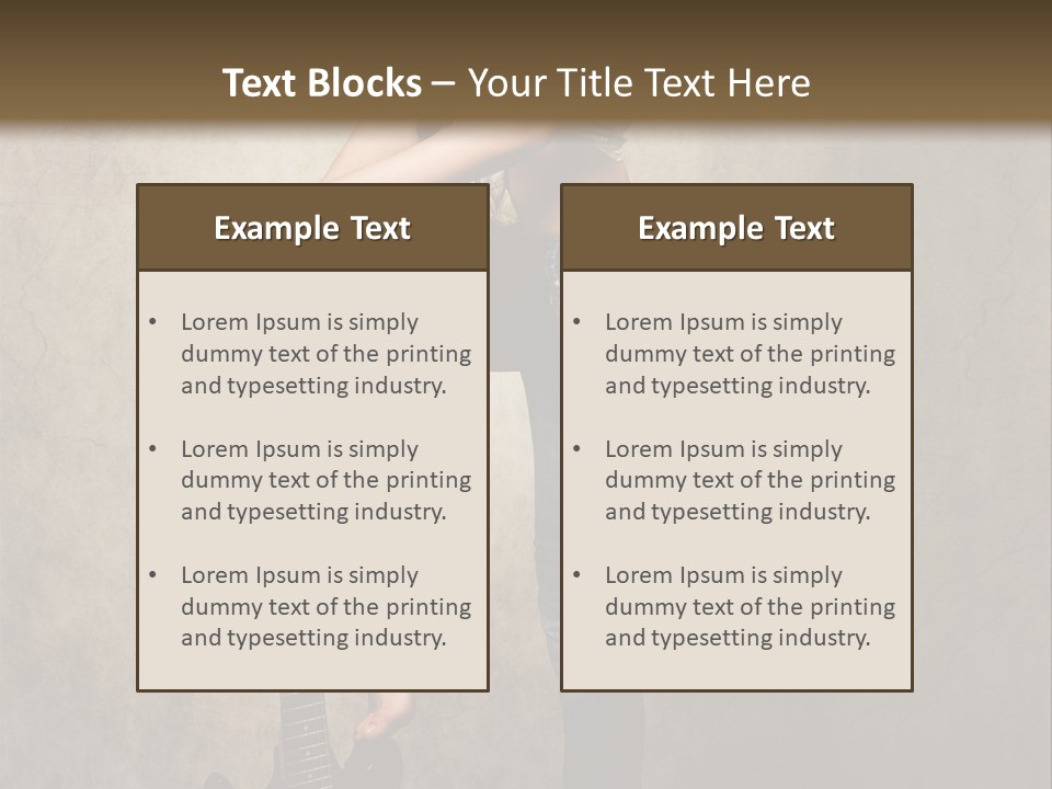 Girl With Guitar PowerPoint Template