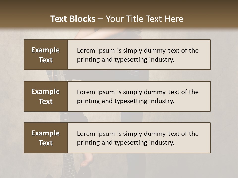 Girl With Guitar PowerPoint Template