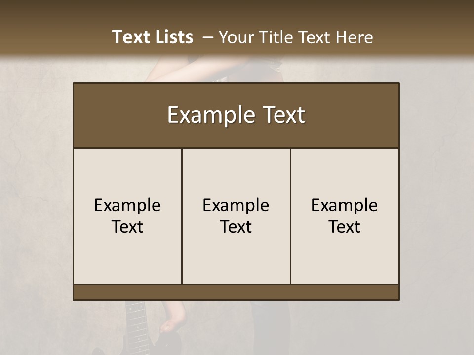 Girl With Guitar PowerPoint Template