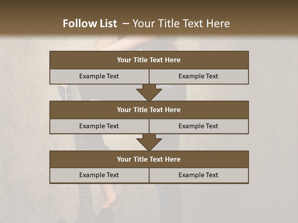 Girl With Guitar PowerPoint Template