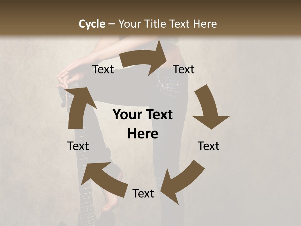 Girl With Guitar PowerPoint Template