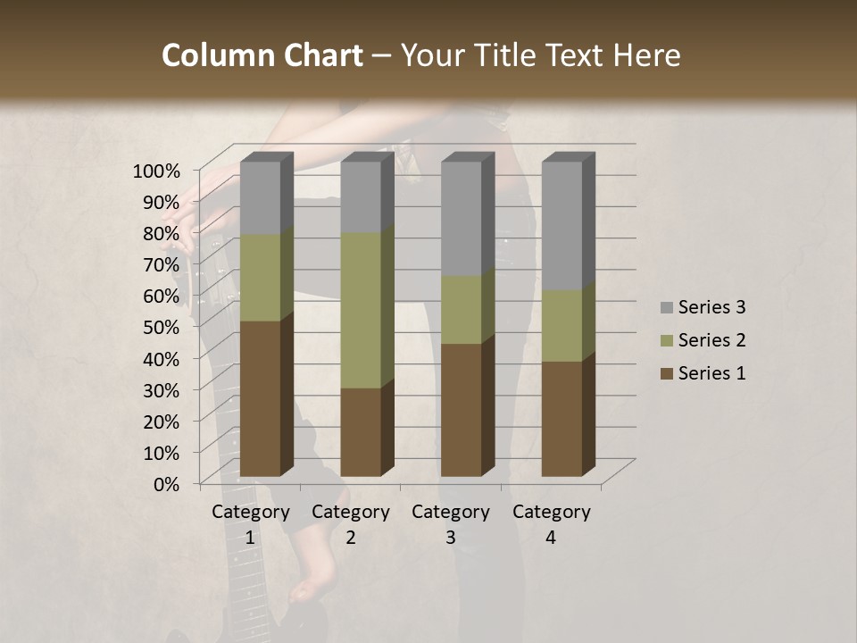 Girl With Guitar PowerPoint Template